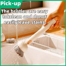 New Patented Pot & Utensil Cleaning Brush, With Rotatable Long Handle Brush Head, Easy To Clean Kitchen Pots, Cups, Bottles, Stovetops, Sinks, Fruits & Vegetables, Commercial Cleaning - Upgrade Rotating Pot Brush - View 3