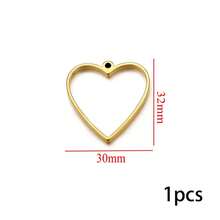 1/5件 304不锈钢PVD镀金心形方形UV树脂硅胶模具耳环底座吊坠连接器珠宝制作 - 彩色 - 查看 12