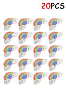 20/10/2pcs New Mini Heart Cloud Shaped Nail File, Small Sandpaper Brush Single-Sided Printed Nail Shaper, Convenient For Manicure On-The-Go - Multicolor - View 7