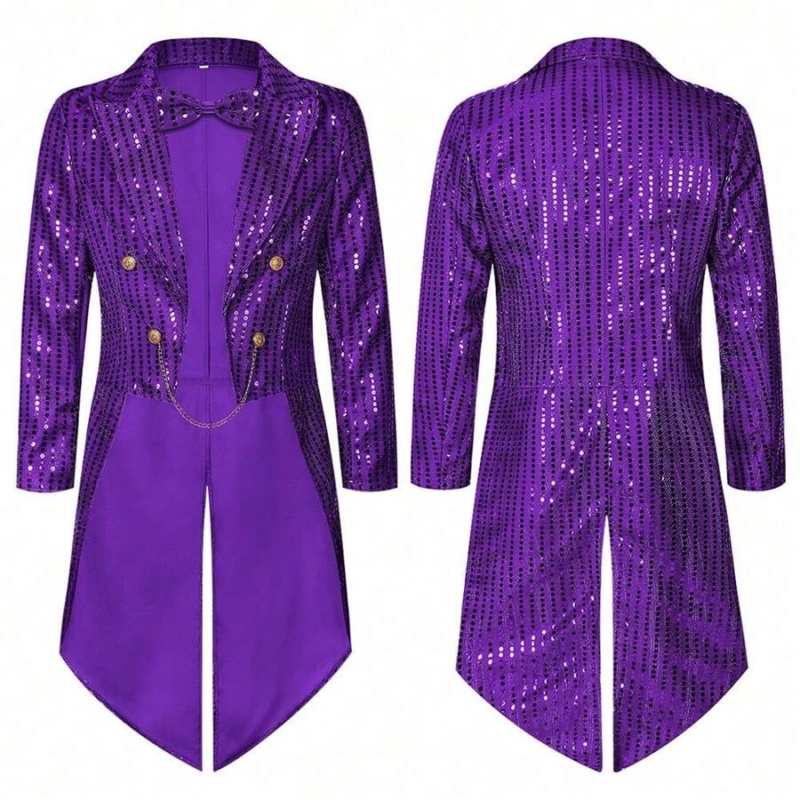 Men Cosplay Clothing - Purple - View 1