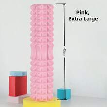 1pc Pink Foam Yoga Massage Roller, For Muscle Relaxation And Flexibility Training - Textured Surface For Deep Tissue Massage, Ideal For Yoga, Pilates And Fitness, Yoga Accessories | Textured Roller | Lightweight Roller, Yoga Accessories - Multicolor - View 21