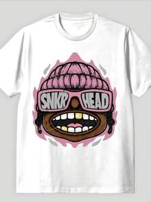 May Include White-Shirt Featuring A Cartoon Graphic. Graphic Dep - White - View 2