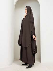 1 chiếc khăn trùm đầu Hijab Khimar mềm mại, thoáng khí và thân thiện với da, khăn dài tiện lợi và kín đáo để sử dụng hàng ngày, phù hợp với trang phục truyền thống của phụ nữ Hồi giáo. - Nhiều màu - Xem 2