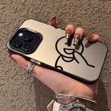 Cartoon Elephant Pattern Phone Case It Is Compatible With IPhone 17/16/15/14/13/12/108 Pro Max/Pro/Plus Models. It Features A Stylish And Minimalist Design And Provides Shockproof And Abrasion-Resistant Protection. - Black - View 3