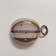 Retro Blue & Brown Striped Star Hanging Loop Earphone Case Compatible With Huawei Freebuds 7i, Freebuds 2, Freebuds SE 3, Freebuds 5i, Galaxy Buds Pro 3, Cute Korean Style Earphone Case - Brown - View 10