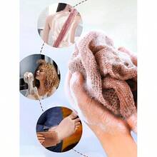 1/3Pcs Mesh Exfoliating Back Long Net Bath Scrub Towel Set,Double-Sided For Gentle,Rough Exfoliation, Effective Body Scrub, Back Scrubber For Shower Use,Premium Mesh Material, Convenient Strap Towel Design, Loofah Towel, Body Sponge For Smooth Skin,Great For Daily Use - Multicolor - View 3