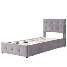 Children's Bunk Bed, Double Bed, Multifunctional Children's Bed, With Fold-Down Desk And Shelf, With Ladder And 2 Drawers, Without Mattress, Solid Wood Slatted Base, White, 90*200 - Grey - View 11