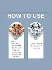 1片装珠宝抛光泡腾片。快速去除氧化层和划痕。适用于金、银、铂金、玉和翡翠。保护镶嵌饰品，防止脱落。珠宝清洁泡腾片。清洁并保养珠宝。清洁并抛光戒指、手镯。抗氧化和去污珠宝护理清洁片。 - 固體 - 查看 9