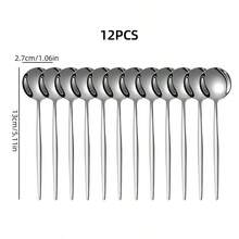 12支装不锈钢迷你咖啡勺 - 金色镜面甜点勺，可放入洗碗机清洗，适用于甜点、搅拌、冰淇淋、调味等，非常适合家庭、下午茶、聚会和餐厅使用。 - - - 查看 8