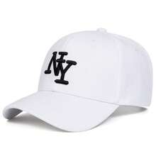 Gorras de béisbol unisex con bordado de letras NY, gorras informales ajustables para exteriores para primavera y otoño, gorra deportiva con protección T8MX - Azul cielo - Ver 7