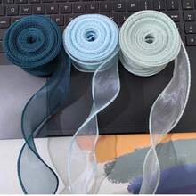 1 Roll 9M Satin Ribbon, Edged Flower Wreath Packaging Ribbon, Bow Making Material, Gift Wrapping Ribbon, Multiple Colors (Champagne, Misty Blue, White, Light Blue, Burgundy, Olive Green, Rust Red), Suitable For Wedding, Valentine's Day, Mother's Day, Birthday, Christmas And Other Party Decorations - Grass Green - View 1