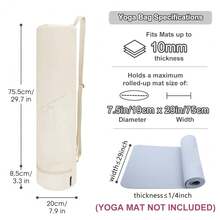 Yoga Mat Bag, Full Zip Cargo Yoga Mat Carrier Bag With Drawstring Water Bottle Pocket And Bottom Wet Pocket, Exercise Yoga Mat Carrier Holder Multi-Functional Storage Bag Patent Pending - 米色 - 查看 6