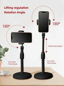 Soporte de escritorio ajustable en altura de 9.8-13 pulgadas, resistente a golpes, adecuado para escritorios de oficina, compatible con estuches de teléfono gruesos, rotación flexible de 270°, regalo de San Valentín para la oficina - Multicolor - Ver 4