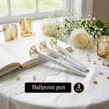 [Customized] Engraved Diamond Ballpoint Pen, Metal Crystal Pen, Ins Style High-Quality Stationery, Creative DIY Engraved Name/LOGO, Suitable For Wedding, Teacher's Day, Graduation, Birthday, Christmas, Business Meetings, Opening Ceremonies, Practical And Exclusive Customized Wholesale Gifts - Sets - View 12