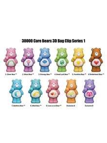 1PC Care Bears Officially Licensed 3D Foam Bag Clip Blind Bag Random Bear Character - Pink - View 3