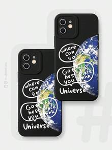 JURSUE 时尚美观趣味防震软壳手机壳，兼容 17/16/15/14/13/12/11 Pro Max/SE/2020/X/XR/XS/IP8/7 Plus，型号 MZ50248 - 黑色 - 查看 8