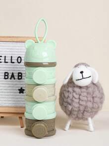 1 Set Of 3/4 Pcs Baby Milk Powder Dispenser Containers, Portable Infant Formula Snack Storage Box, Multilayer Sealed Milk Powder Organizer (The Patterns On The Powder Cans Are Not Scratches, Just Prints, And The Black Spots Are From The Molding Process, To Use) - Multicolor - View 13