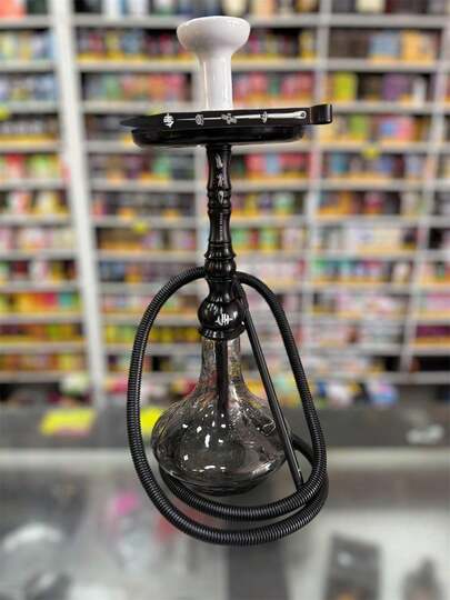 Narguile Grande Completo, Shisha Completo, Vaso de Vidro, Corpo de Ferro, 8 Cores Disponíveis Item de Decoração