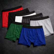 5 cuecas boxer masculinas coloridas - Multicolorido - Visão 4