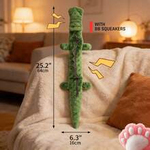 Đồ chơi chó cỡ lớn có tiếng kêu, đồ chơi tương tác cho chó con với giấy nhăn, đồ chơi kéo co cho chó, đồ chơi nhai bằng vải nhung phù hợp cho các giống chó nhỏ, trung bình và lớn. - màu xanh lá - Xem 2