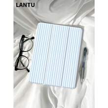 Stylish Pink Striped Design Flat Protective Case, Compatible With IPad 10.2", IPad (A16) 11", 11th Gen 2025 IPad 9th/10th, IPad Air 4th 10.9", Galaxy Tab S6 Lite 10.4", /, Anti-Drop, Pen Slot, Sleep/Wake Support, Romantic Gift - Xanh nhạt - Xem 4