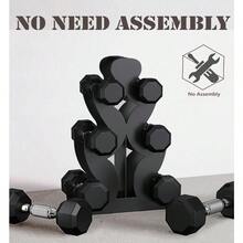 Soporte de pesas de metal de 4 niveles para mancuernas de alta resistencia soporte de pesas para pesas de entrenamiento de fuerza estante de almacenamiento para mancuernas de entrenamiento de-B031 - como en la foto - Ver 4