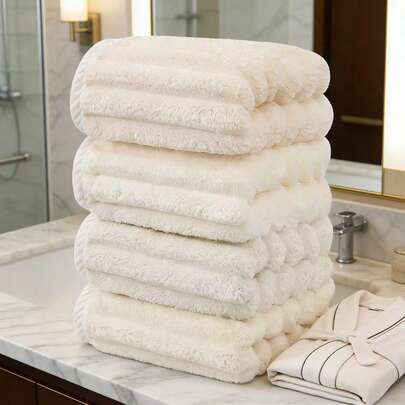 140*70cm Extra Large Cotton Bath Towels 4 Pack - Ultra Soft High Absorbency Quick Dry Lightweight For Daily Bathroom Use,Bath Towels,Towels,Towels For Bathroom,Bathroom Towels,Bath Towels Large,Towel,Towels Bathroom Sets Prime,Bath Sheets,Bath Towel Set