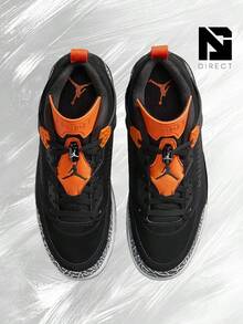 Jordan Spizike Low Safari – Men's Lifestyle Sneakers – Shoes For Man -Vintage-Spring & Summer-Inspired Running Shoes, Shock-Absorbing Comfort, Gym To Streetwear Casual Wear-Easter Gift– FQ1759 008 - Black/Starfish/White/Black - 查看 3
