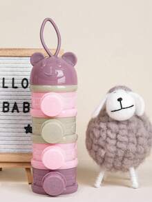 1 Set Of 3/4 Pcs Baby Milk Powder Dispenser Containers, Portable Infant Formula Snack Storage Box, Multilayer Sealed Milk Powder Organizer (The Patterns On The Powder Cans Are Not Scratches, Just Prints, And The Black Spots Are From The Molding Process, To Use) - Multicolor - View 12