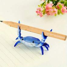 Realistic Crab Shaped Pen Holder, 1 Creative Cute Desktop Pen Holder, Decorative Desktop Decorations For Office And Home, Desk Accessories, Summer Gifts, Office Stationery Supplies, Room Decoration, Winter Decoration, Birthday Gift, Home Decoration - 褐色 - 查看 7