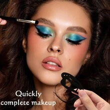 1. A Multi-Functional Eyeshadow Auxiliary Template, Silicone Eyelid Mold, Beginner's Eyeshadow Application Aid Tool, Multi-Functional Eyeshadow Aid Tool, Reusable, Quick Makeup Professional Tool - Multicolor - View 4