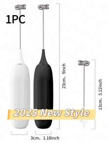 New Milk Frother, Powerful Hand Milk Frother, Mini Milk Frother, Coffee Mixer, Stainless Steel Coffee & Beverage Mixer, For Latte, Cappuccino, Matcha, Hot Chocolate, Portable Foam Maker, Cordless Electric Mini Coffee Maker Back To School - Multicolor - View 15