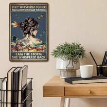 Tin Metal Sign - Dragonfly Tattoo For Women - Inspirational Graphic Top For Nature Lovers Introverts - Fashion Casual Sleeve - Unique Gift For Wall Art Tinplate Decor - 1PC - 查看 2