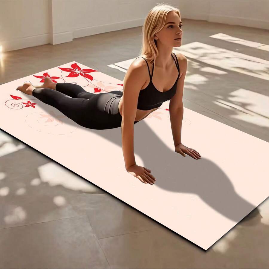 1pc 71*22inch Yoga Mat, Various Patterns Available, Non-Slip & Durable, Extra Wide & Thick, Suitable For Home Use, Fitness, Beginner Yoga Training - Multicolor - View 1