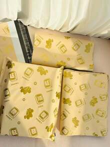 23pcs New Year Wealth Express Delivery Bags, PE Plastic Mailing Bags, Thick Logistics Bags, Suitable For Transportation, Clothing, Stationery, Party Gifts Packaging, Multifunctional Packaging, Valentine's Day, Mother's Day, Back To School Season, School, Ideal Holiday Gift Packaging - Gold - View 5