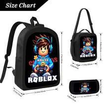 Pcs Theed Backpack Set - Lightweight Travel Bags With Adjustable Straps, And Vibrant  Gaer Boy Character Daily Coute Essentials | Playful Design | - 黑色的 - 查看 3