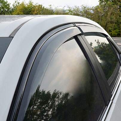 4PC-Set Window Visors Fit For 2020-2024 Toyotas' Corolla Sedan, Slim Style Acrylic Tape-On Auto Car Window Visors Vent Shade Rain Sun Wind Deflector Guard Exterior Car Accessories, Modern Sedan Valentine Present
