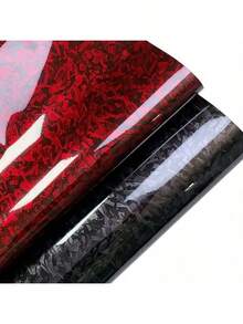 高光泽激光红色乙烯基汽车贴纸，易于裁剪和粘贴，汽车贴花包装 - 均碼 - 查看 8