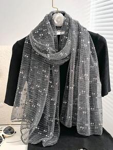 1pc New Spring And Summer Sequin Scarf Shawl Headscarf Sunscreen Beach Scarf, Suitable For Beach Vacation Shawl, Adds Highlights To Your Style And Is A Festive Gift - Scarf - View 6