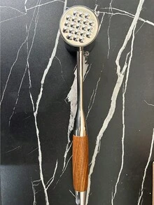 304不锈钢和红木手柄肉锤，家用牛排锤，厨房牛排槌，肉锤 - 1個 - 查看 9