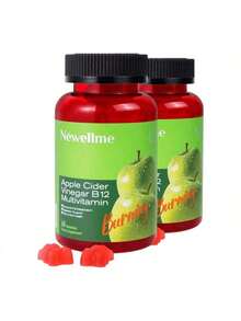 Bestseller!NEWELLME Apple Cider Vinegar Gummies With B12 |     Multivitamin Supplement |     Supports Energy & Gut Health |     Vegetarian, Non-GMO |     60 Gummies.Supplement Vitamin,Free Shipping. - 3-piece Pack - View 7