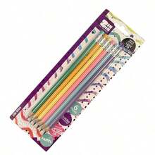 6 lápices HB, adecuados para escuela y oficina, con goma de borrar, suministros de papelería. Lápiz HB con goma de borrar, adecuado para escuela, arte, oficina, dibujo, esbozo y estudio. - A - Ver 3