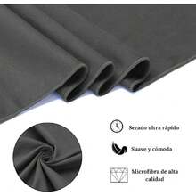 Hogar - Set de Toallas de Microfibra, Suave, Ultraligera, portátil, Resistente, máxima absorción. Ideal para Gym, natación, Yoga, Senderismo, Playa, Mascotas. (2 Toallas, 40x80 cm + 76x152 cm),41039608 - Púrpura malva - Ver 2