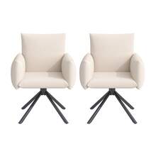 Dining Chairs - Beige + Linen - View 10