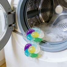100 件装 6 合 1 洗衣粉、洗衣液、洗衣凝珠，持久留香，抗菌，除螨，去污，柔顺剂，洗衣香氛 - 液體 - 查看 3