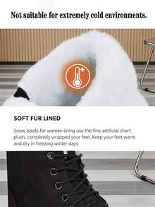 2026 Winter New Women's Snow Boots, PU Sole, Thin Sole, Non-Slip, Warm, Comfortable Women's Casual Sports Shoes, Cold-Proof And Warm Lining Thin-Soled Women's Mid-Calf Boots, Valentine's Day Style Gentle Flat Shoes, Soft-Soled Shoes, Plush Fashionable And Versatile Style, Suitable For Valentine's Day Dates, Work Commutes - Women's Knee-High Boots. Winter Wedding Fashion Shoes, Beach-Toned Casual Shoes. - màu đen - Xem 6