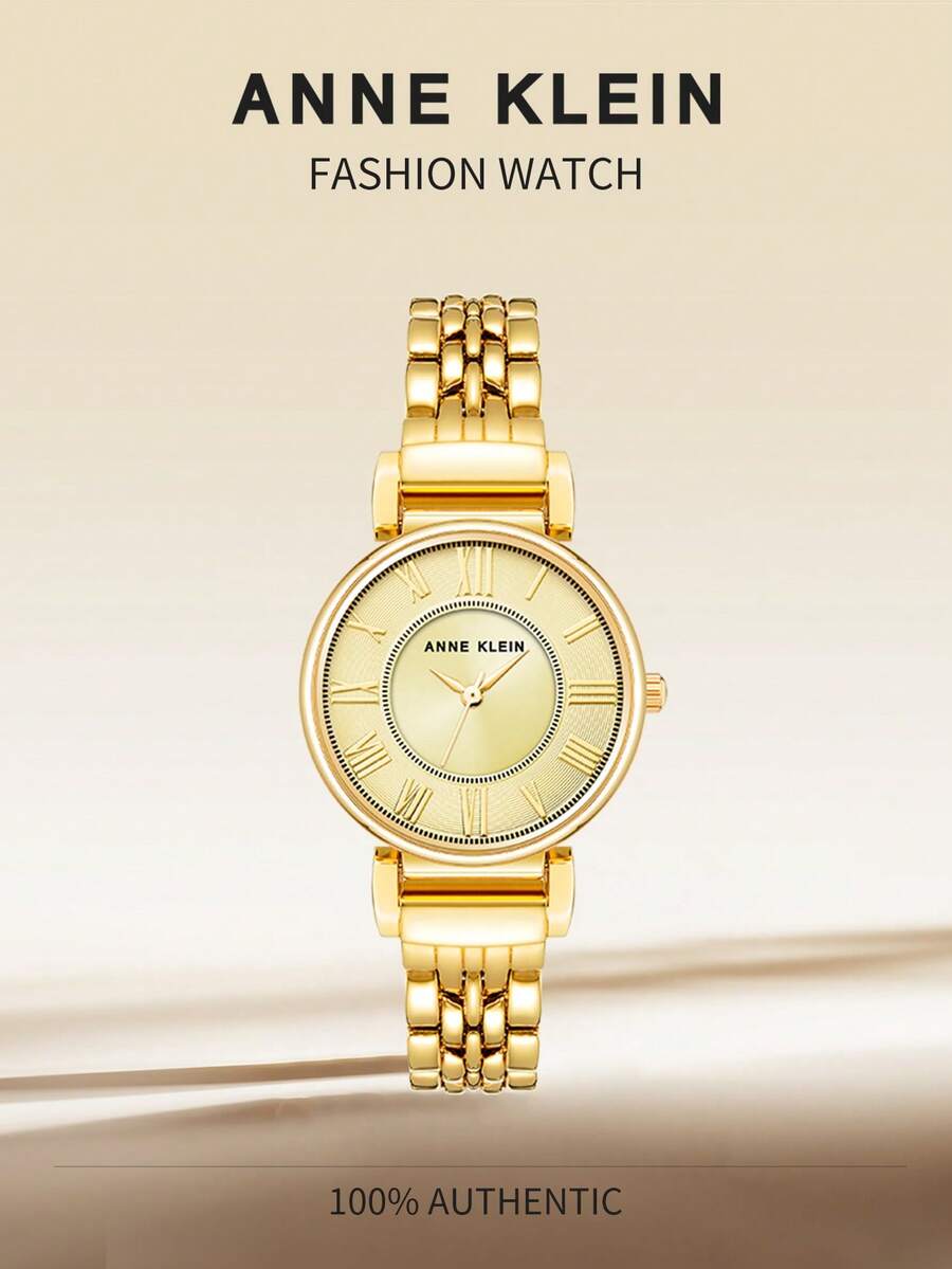 Anne Klein Women's Bracelet Watch, Classic Ladies Watch With Stainless Steel Strap, Women's Formal Watch, Women's Round Watch - Gold - View 1