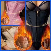 1pc Beginner-Focused Three Colors Waist Trainer| Dual Closure System (Zipper & Hook-Eye) - Posture-Correcting Tummy Slimmer, Hand-Washable Bodysuit For & Casual Attire ROYZ - đen - Xem 1