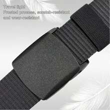男士军用战术背带，休闲尼龙背带，无金属扣 - 彩色 - 查看 3