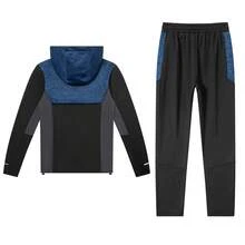 TIANXICO Men's Full Tracksuit Set Sweat Suit Activewear Gym Clothes Track Suits For Men - 藍色 - 查看 2